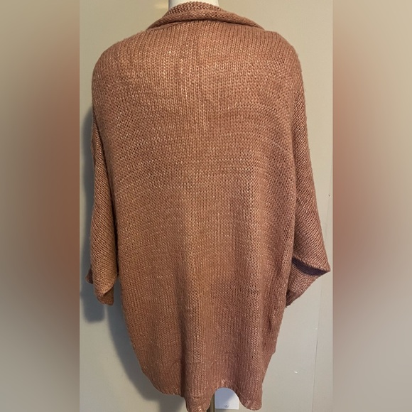 Elsamanda Dusty Rose Oversized Wrap Cardigan Women’s Size Medium - Picture 3 of 9